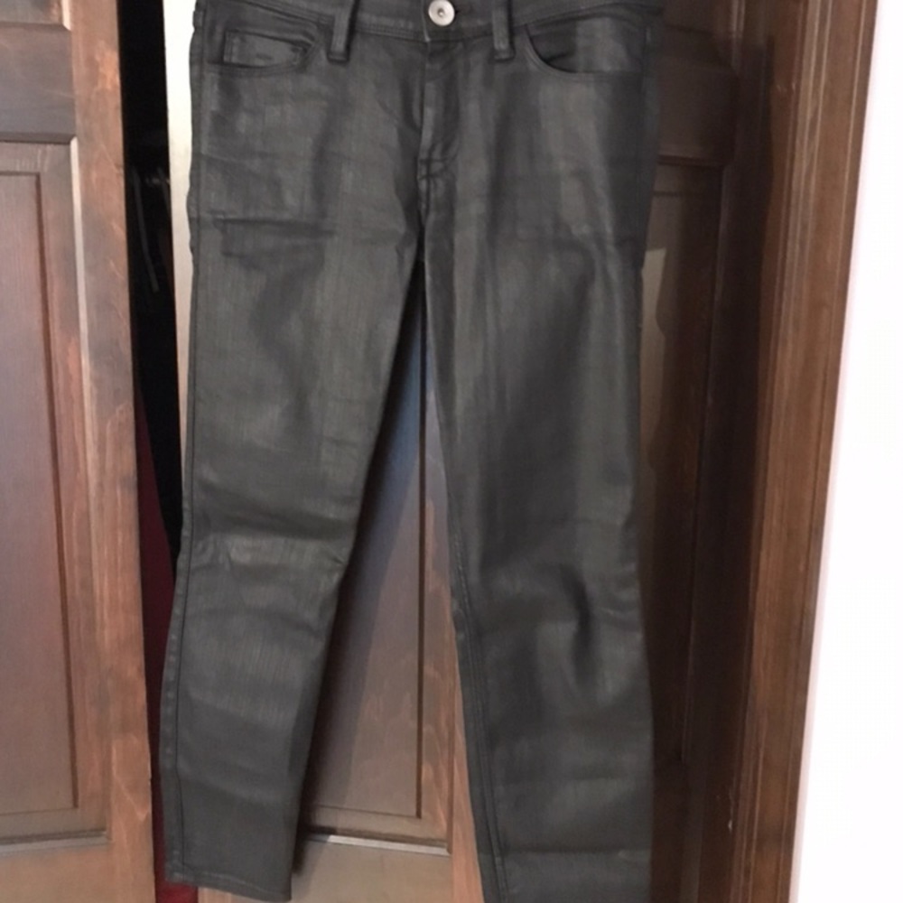 Black Denim Straight Leg Jeans